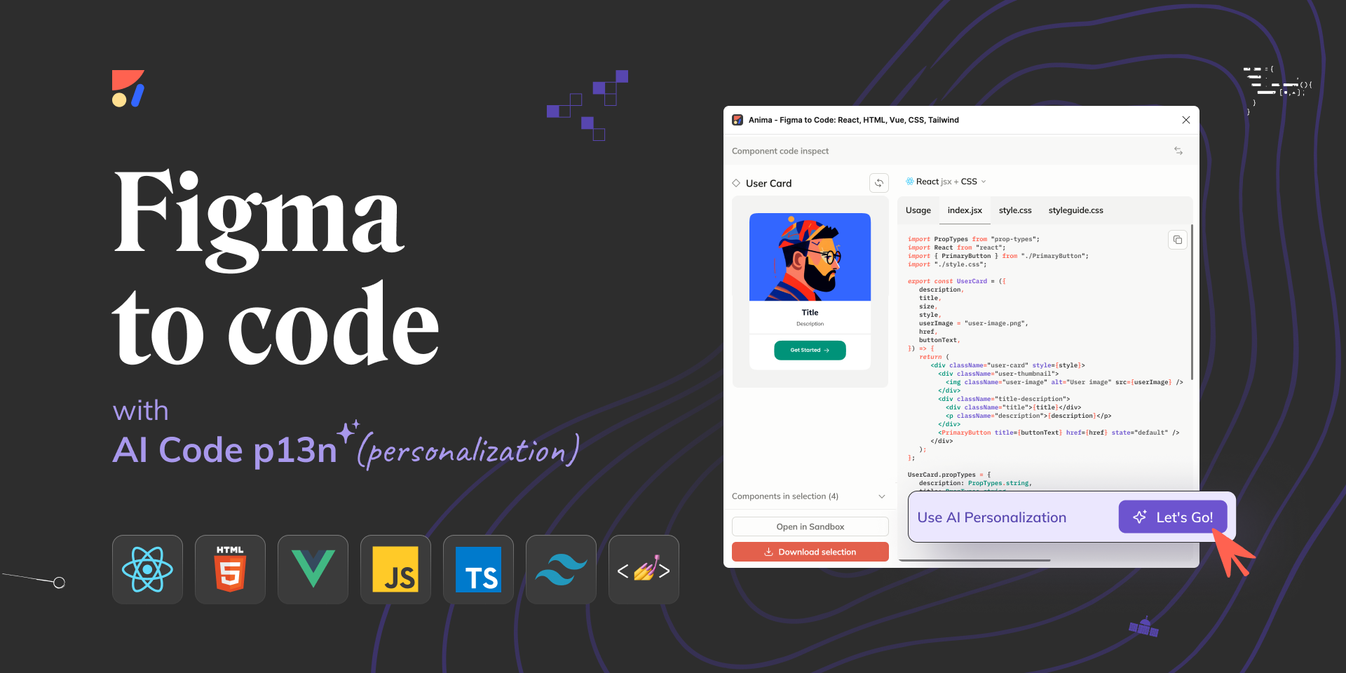 Plugin Anima – Figma to React, HTML