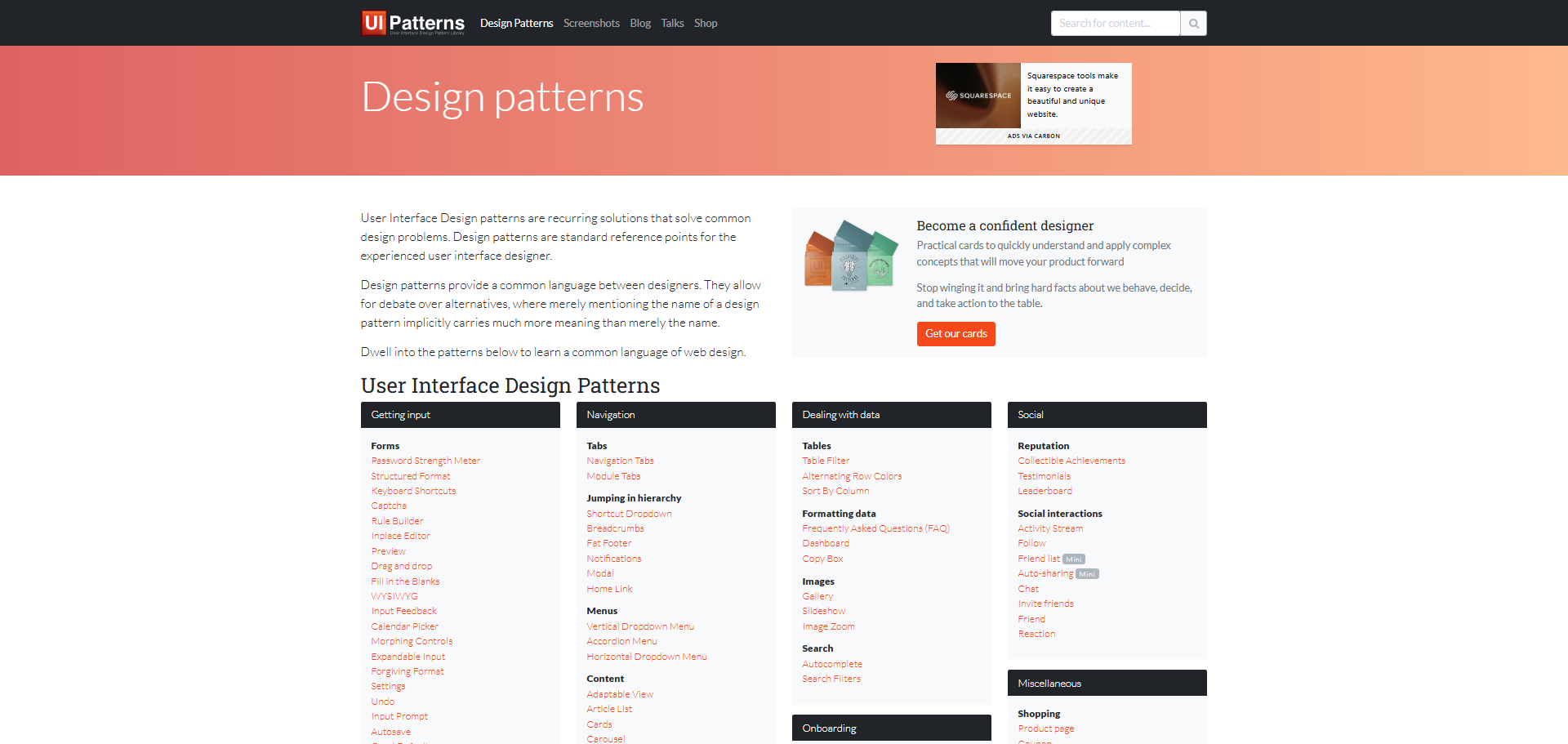 Exemple : UI Patterns, une Référence pour les Design Patterns