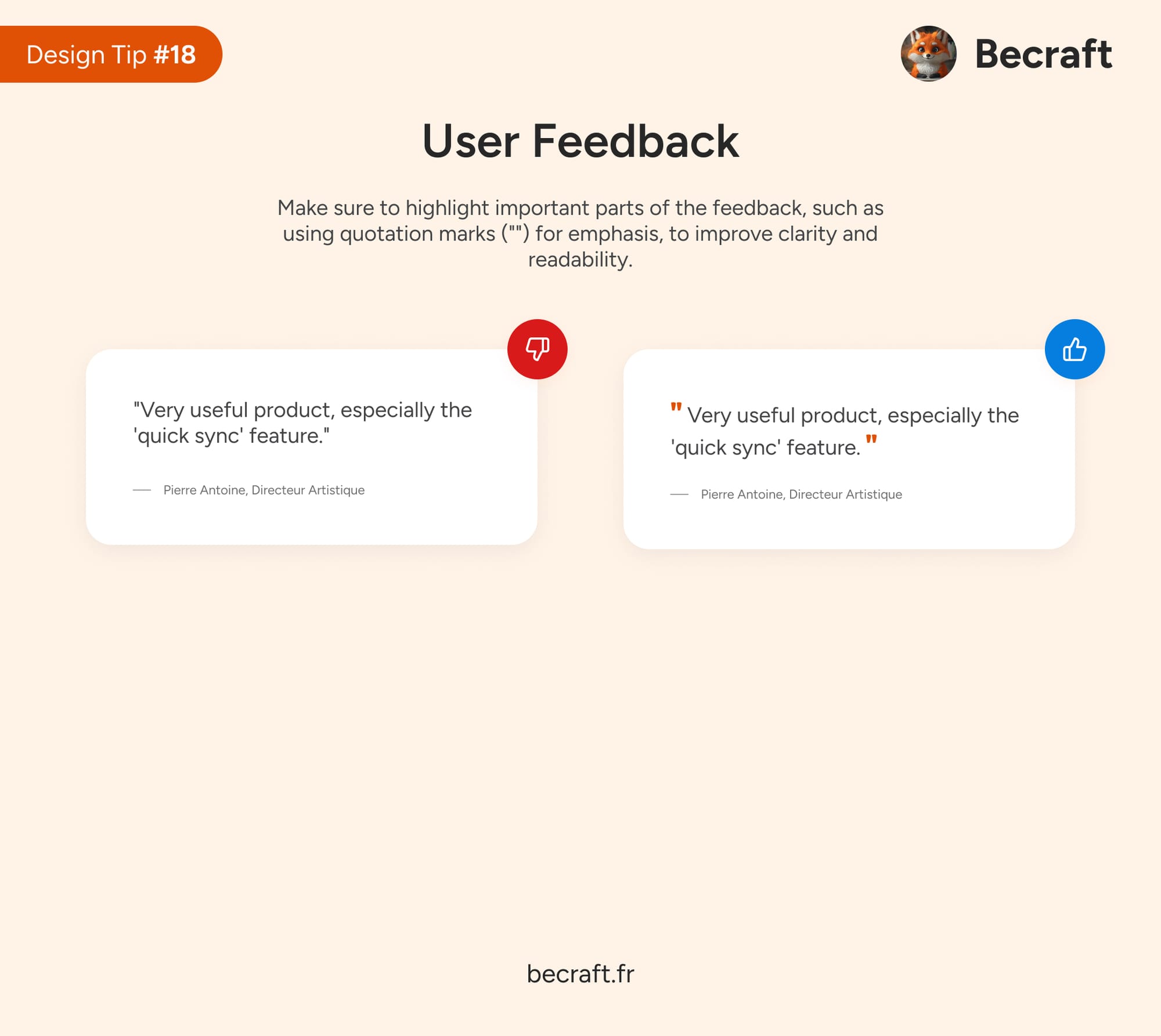 Do/Don't - User Feedback Dribbble