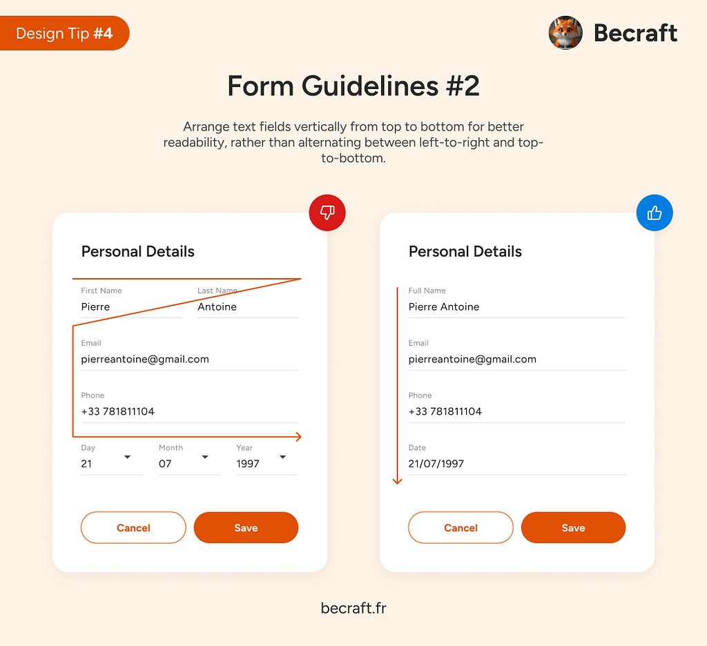 Do/Don't - Form Guideline Dribbble