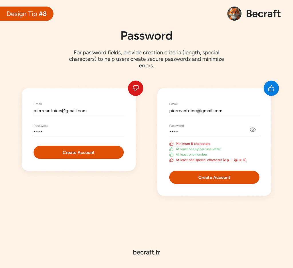 Do/Don't - Password Dribbble