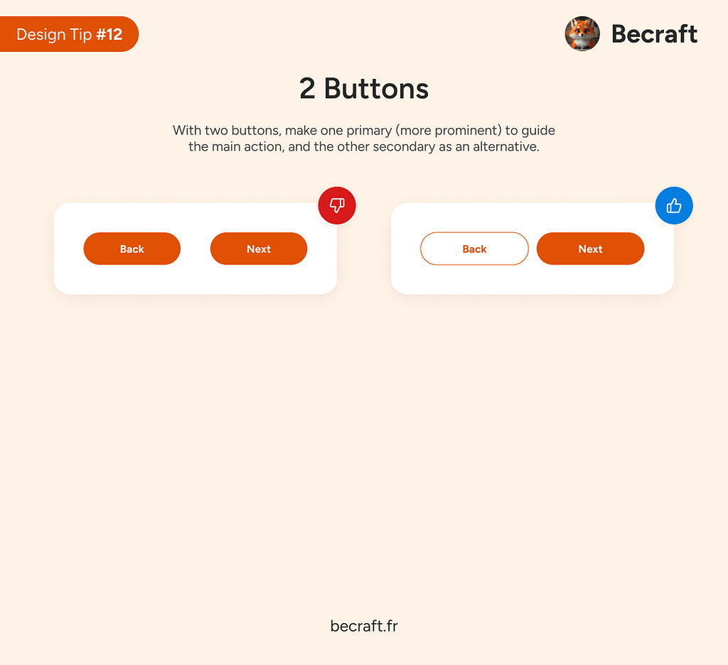 Do/Don't - 2 Buttons Dribbble