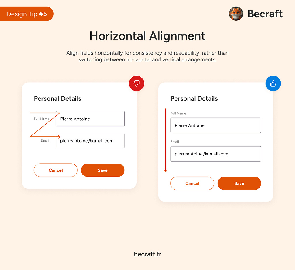 Do/Don't - Horizontal Alignment Dribbble