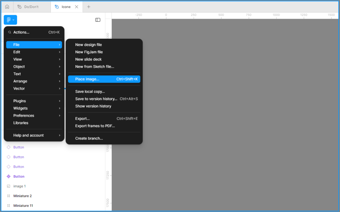 Étapes pour importer des fichiers dans Figma (Figma)