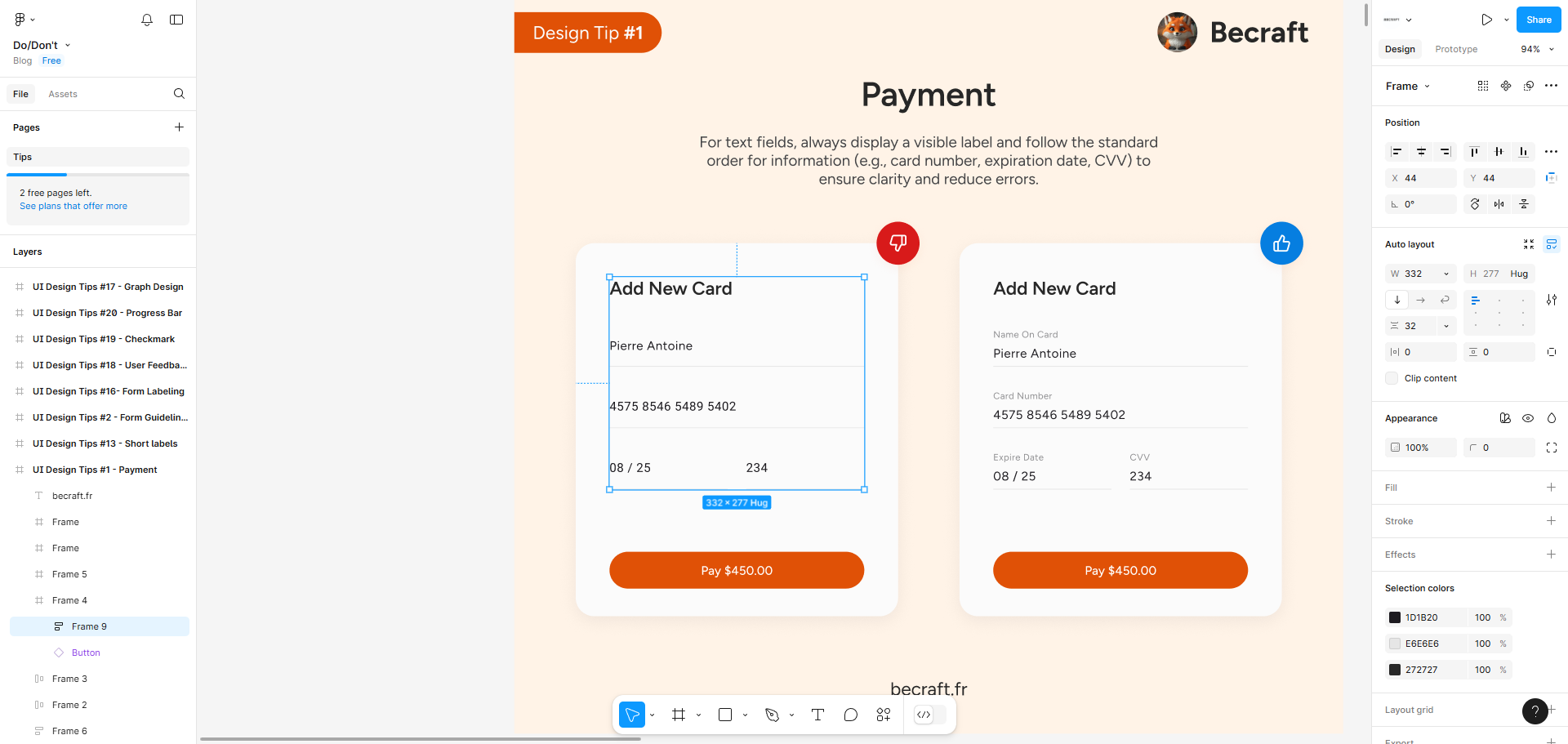 Les outils d’édition dans Figma