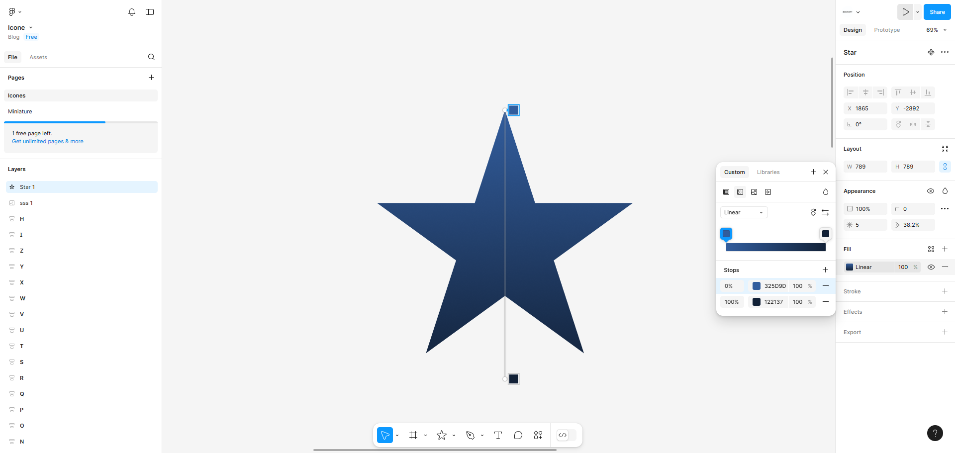 Appliquer des dégradés dans Figma