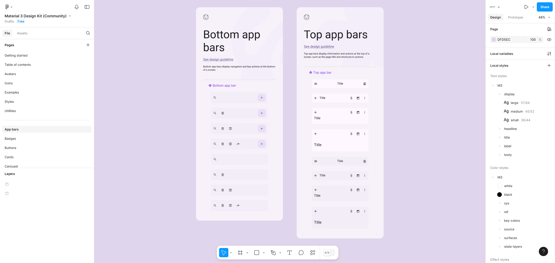 Bonnes pratiques pour les styles partagés dans figma