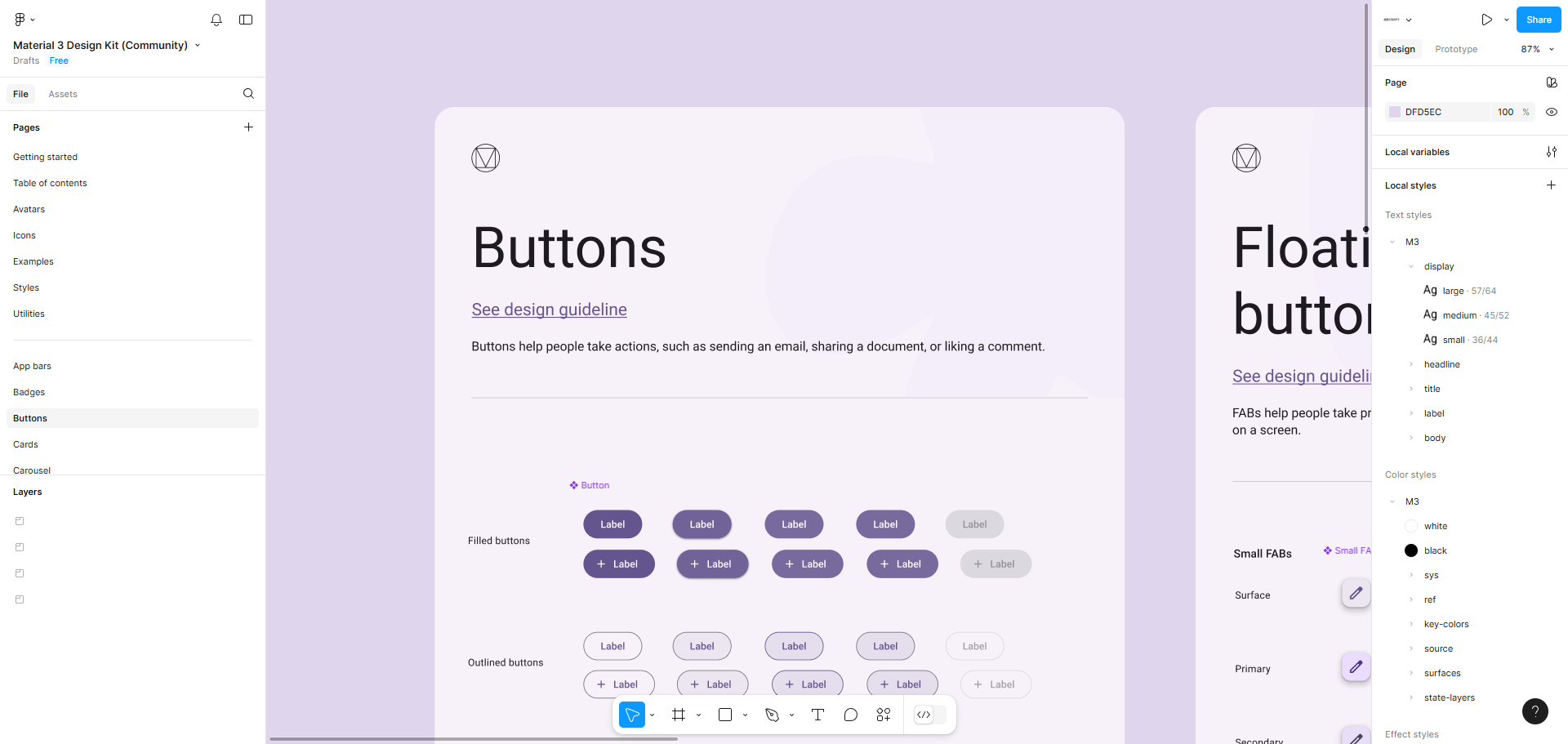 Documenter le design system directement dans Figma